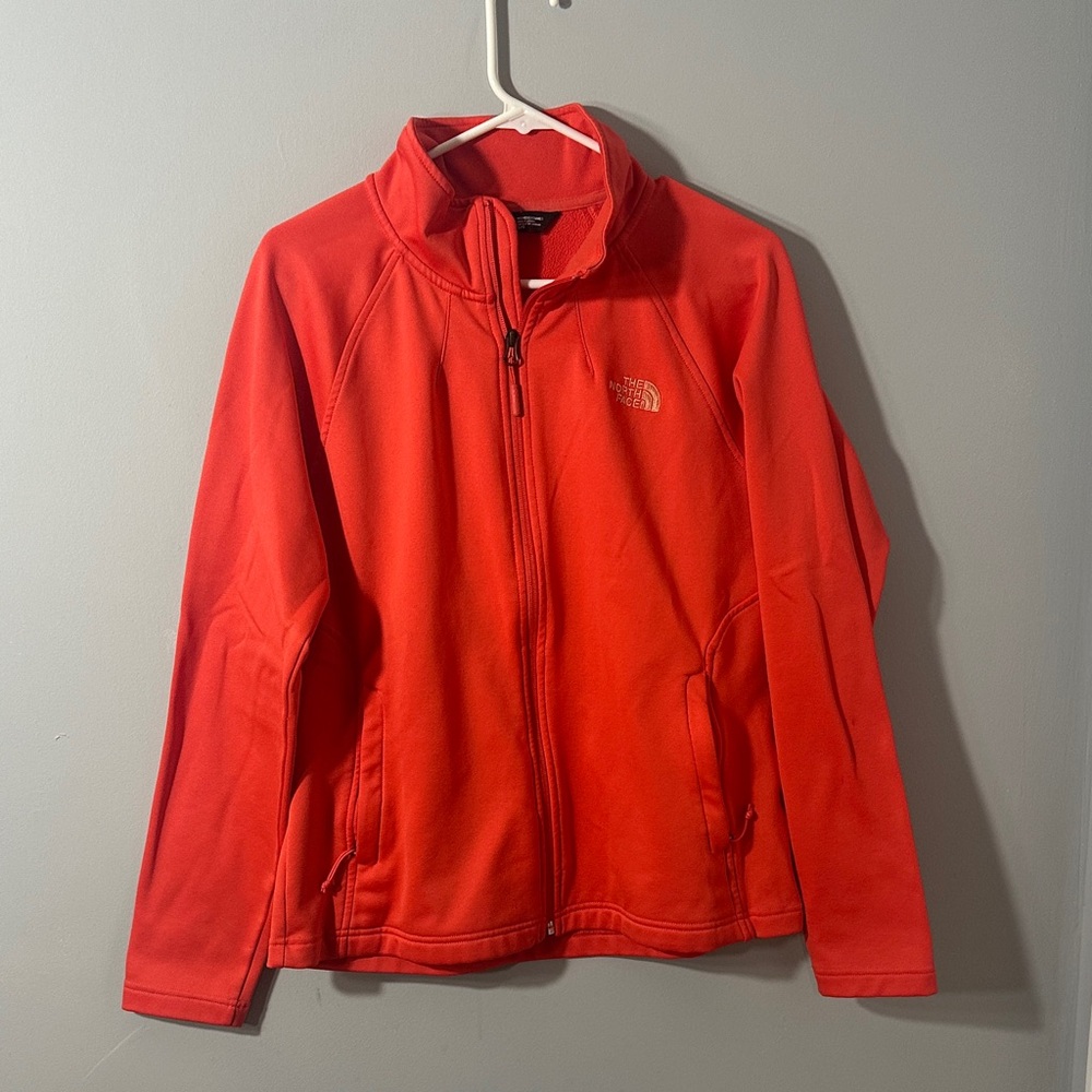 The North Face WomensVibrant Red Zip-Up Jacket